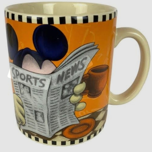 Disney Other - Disney Mickey Mouse Extra Large 24 oz Mug Sports News Go Ahead I'm All Ears
